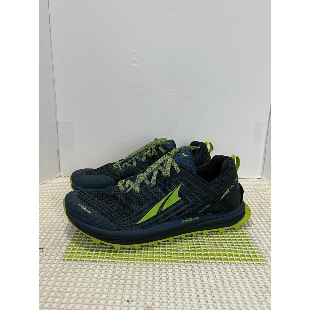 Altra Timp 1.5 Trail Running Shoes Men's 11 Navy Blue Lime Green ALM1957F431 EUC